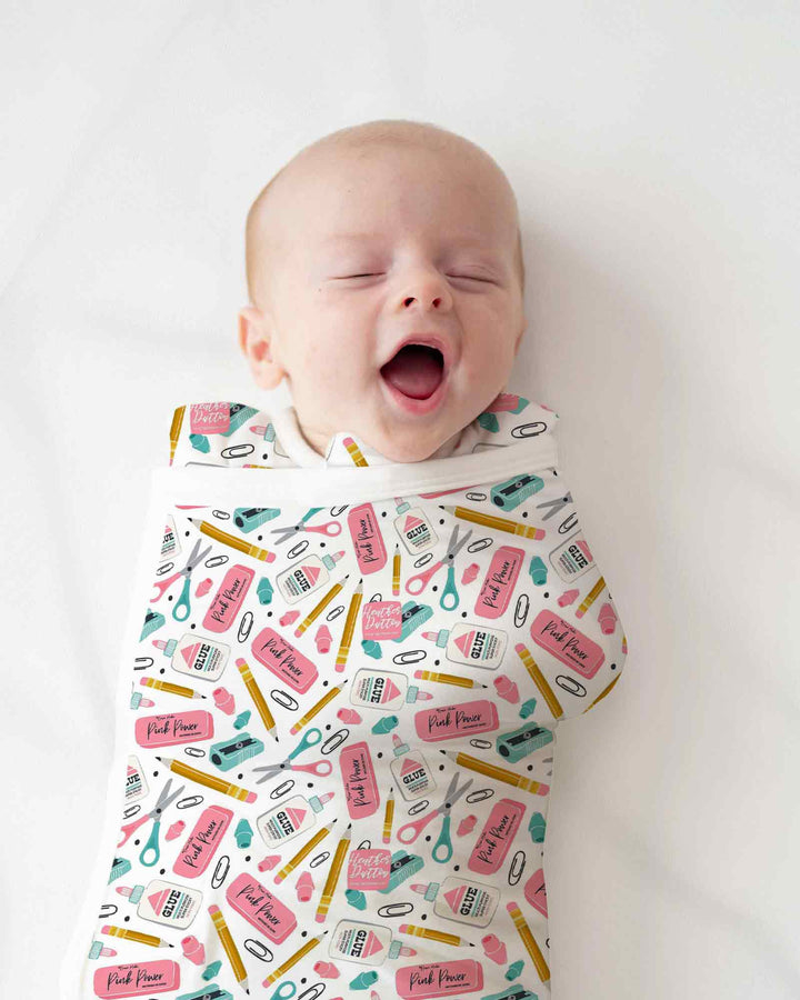 Pink Power School Supplies Bamboo Sleep Bag Swaddler