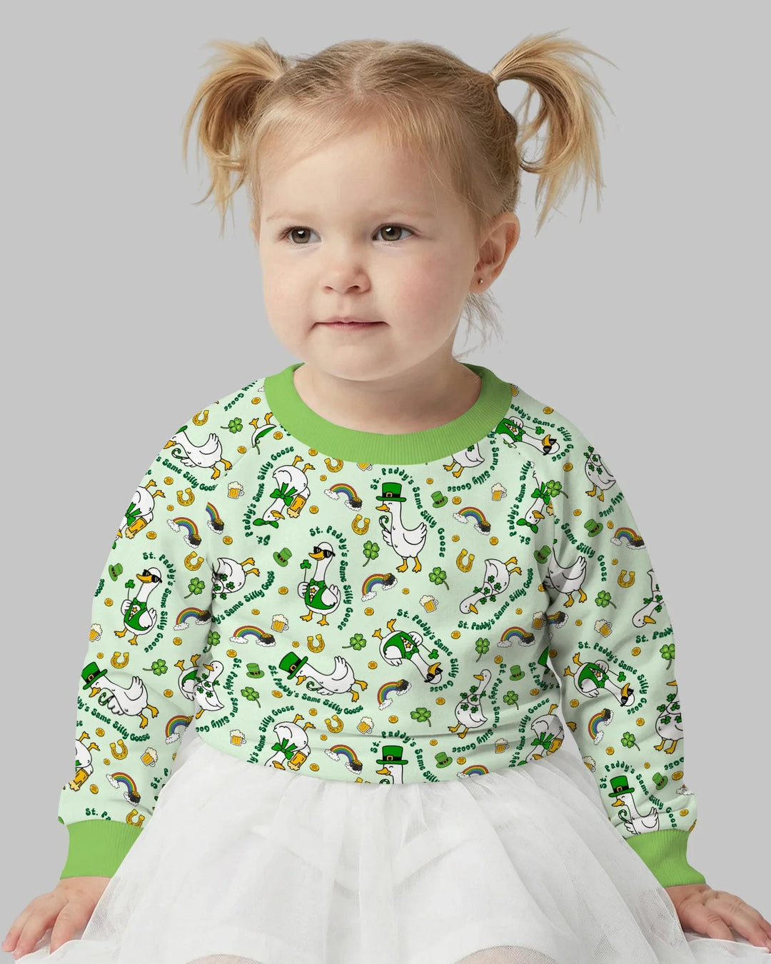 St. Patrick's Day Silly Goose Bamboo Crewneck Sweatshirt