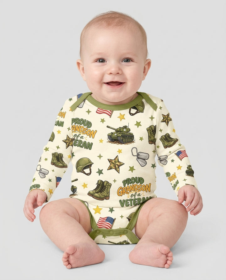 Proud Grandchild Of A Veteran Bamboo Bodysuit