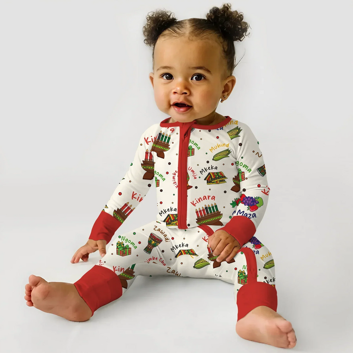 Happy Kwanzaa Family Matching Bamboo Convertible Zippy