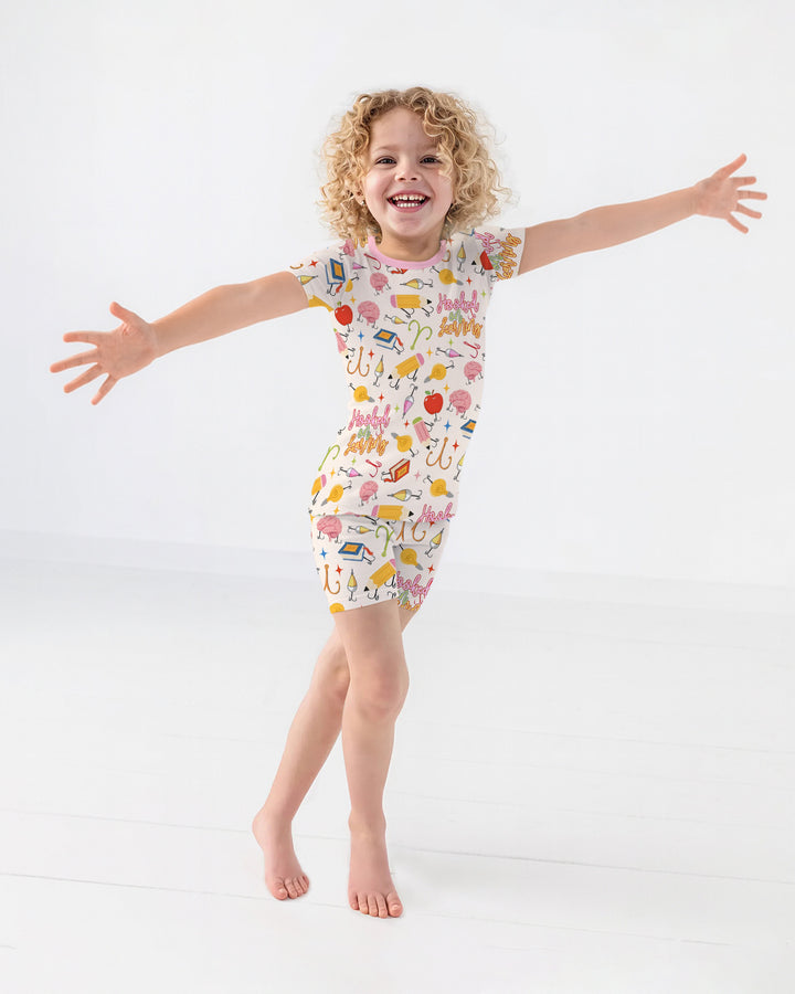 Template Bamboo Two Piece Short Sleeve Shorts Pyjamas Set