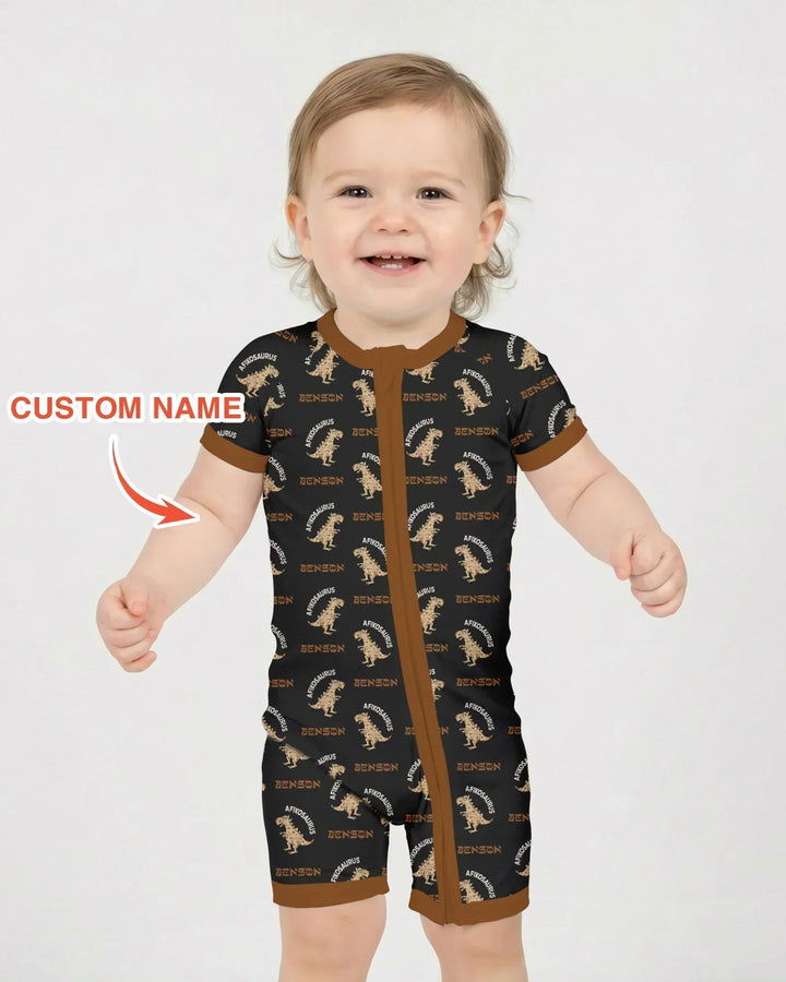 Custom Name Afikosaurus Bamboo Shorty Zippy