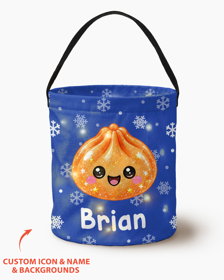 Personalized Christmas Festive Dumpling Led Light Bucket Bag