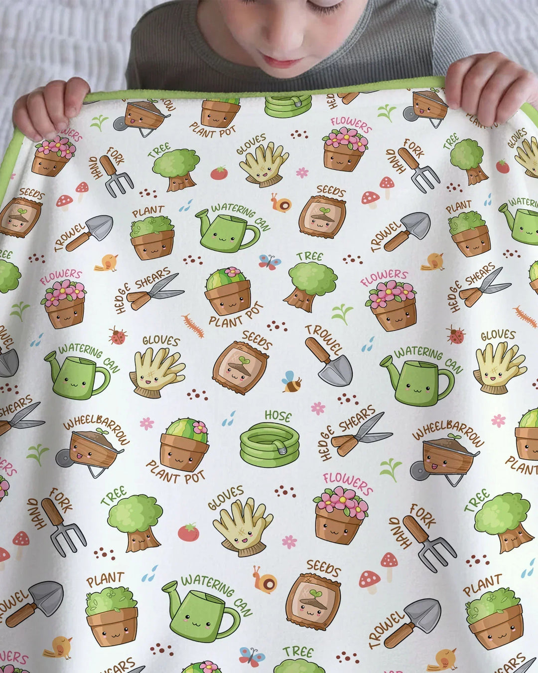 Kawaii Garden Crew Bamboo Blanket