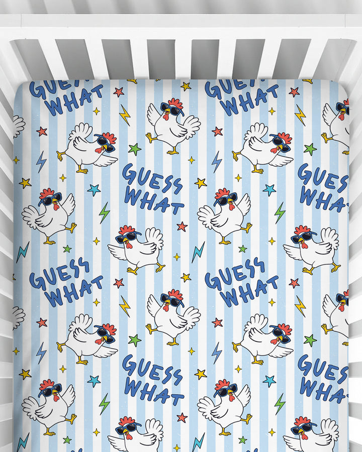 Guess What Chicken Butt! Bamboo Fitted Crib Sheet