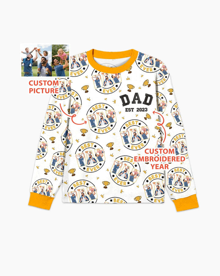 Personalized Family Matching Father's Day Embroidered Bamboo Men's Pajama Set