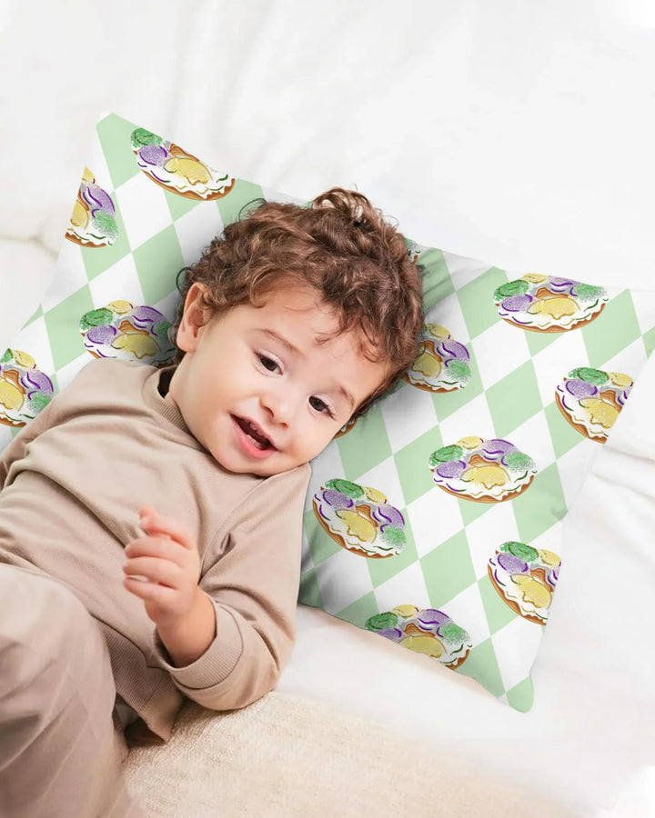 Mardi Gras Donut Bamboo Pillow Case