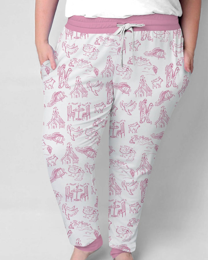 Psalm 23 Sketch Bamboo Women Pajama Set
