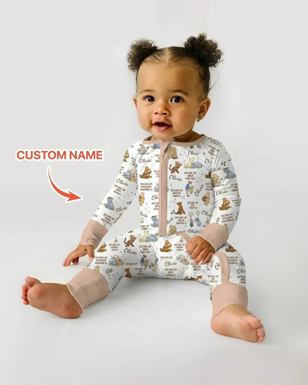 Custom Name God Says I Am Classic Bear Bamboo Convertible Zippy
