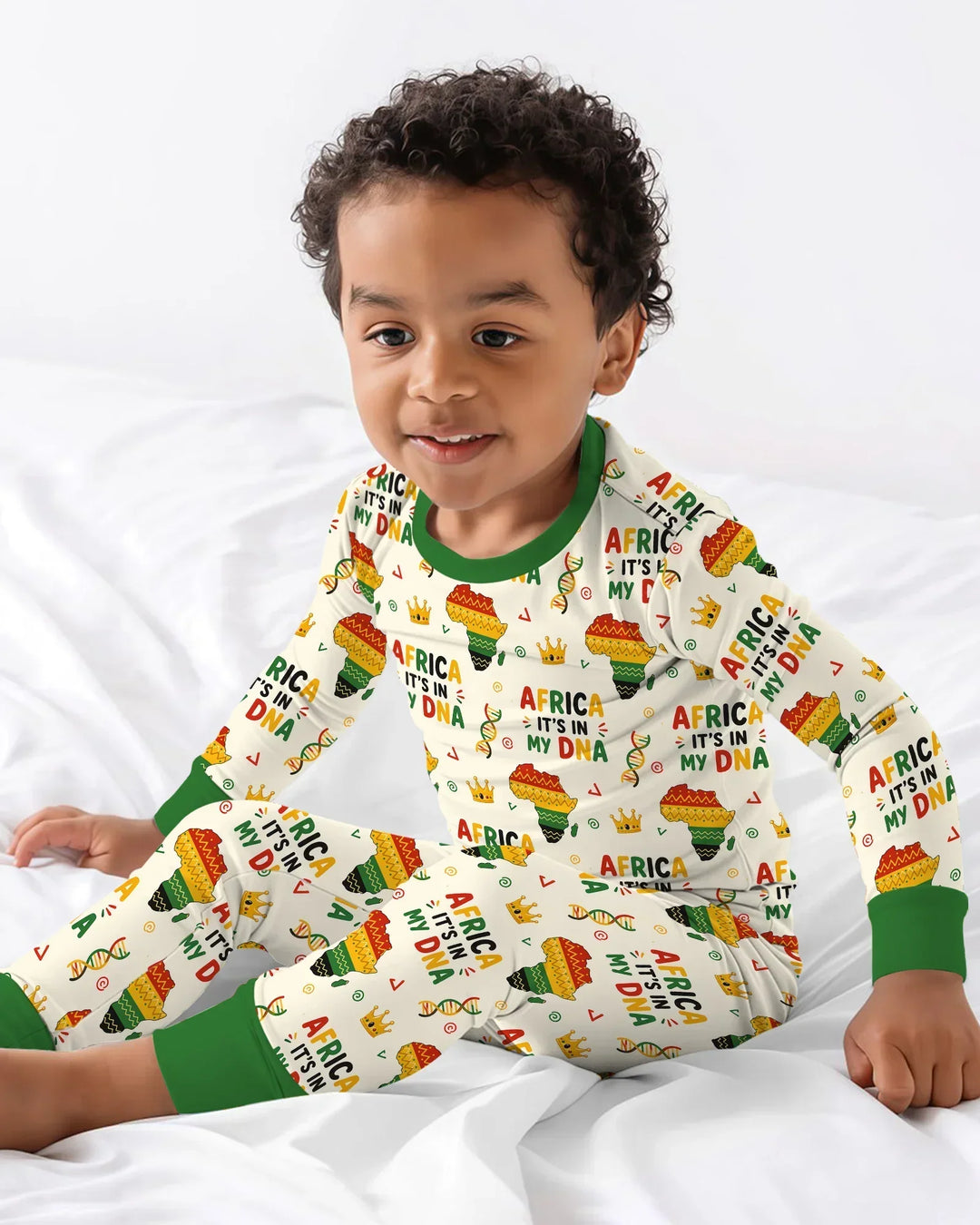 Africa It's In My DNA Bamboo Two Piece Long Sleeve Pajama Set