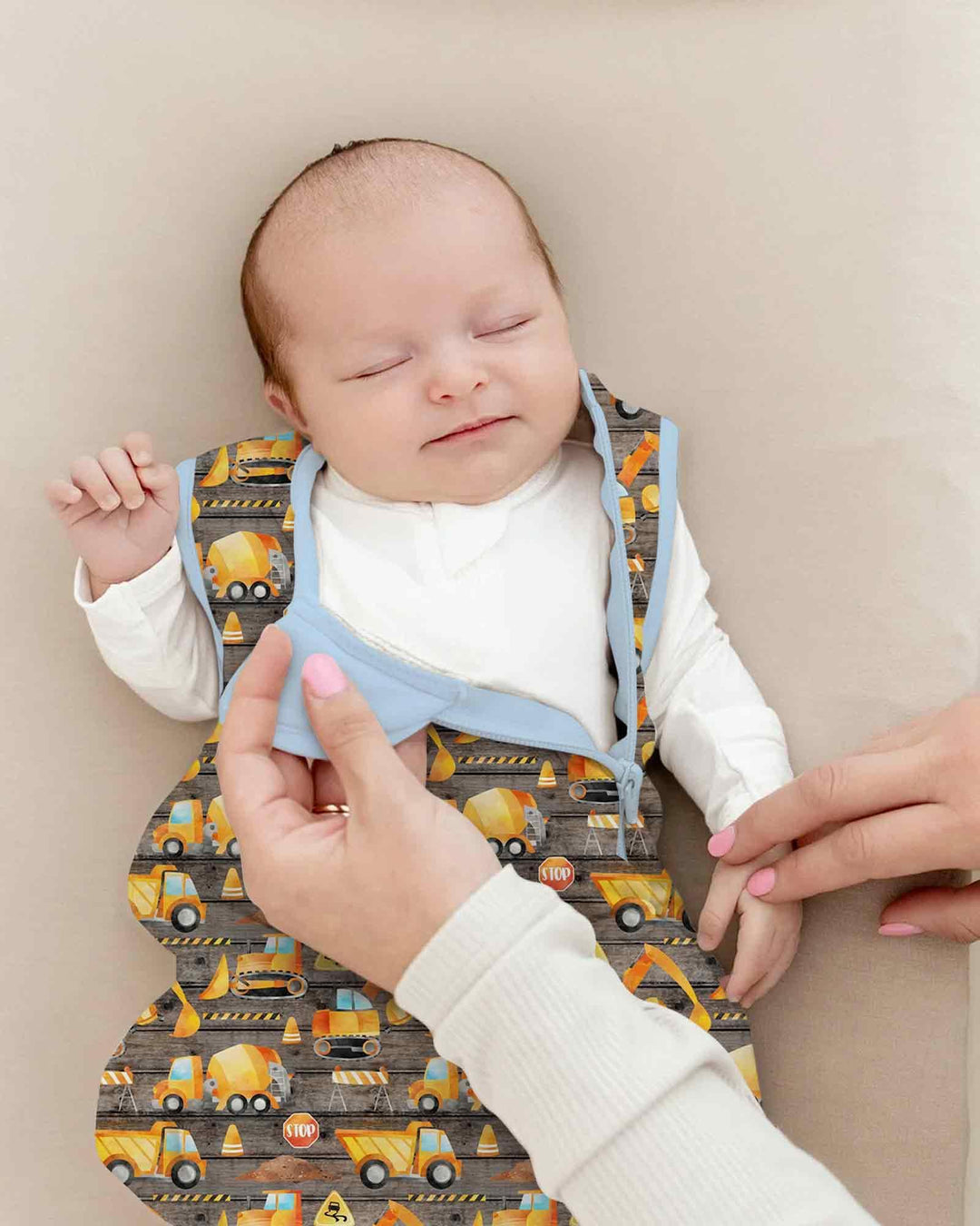 Construction Vehicles Bamboo Sleep Bag