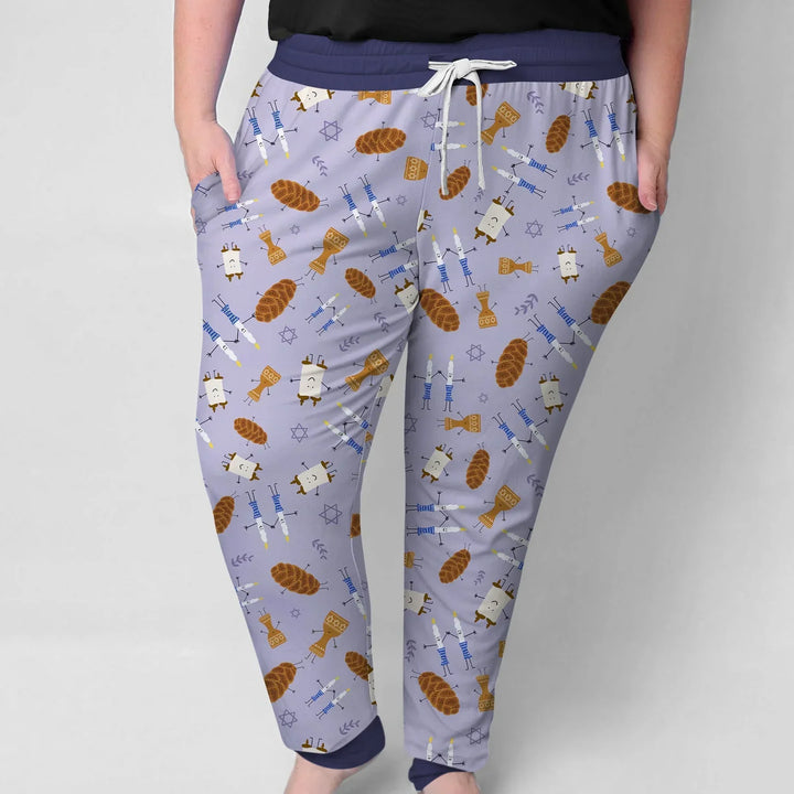 Shabbat Shalom Family Matching Custom Bamboo Women Pajama Set