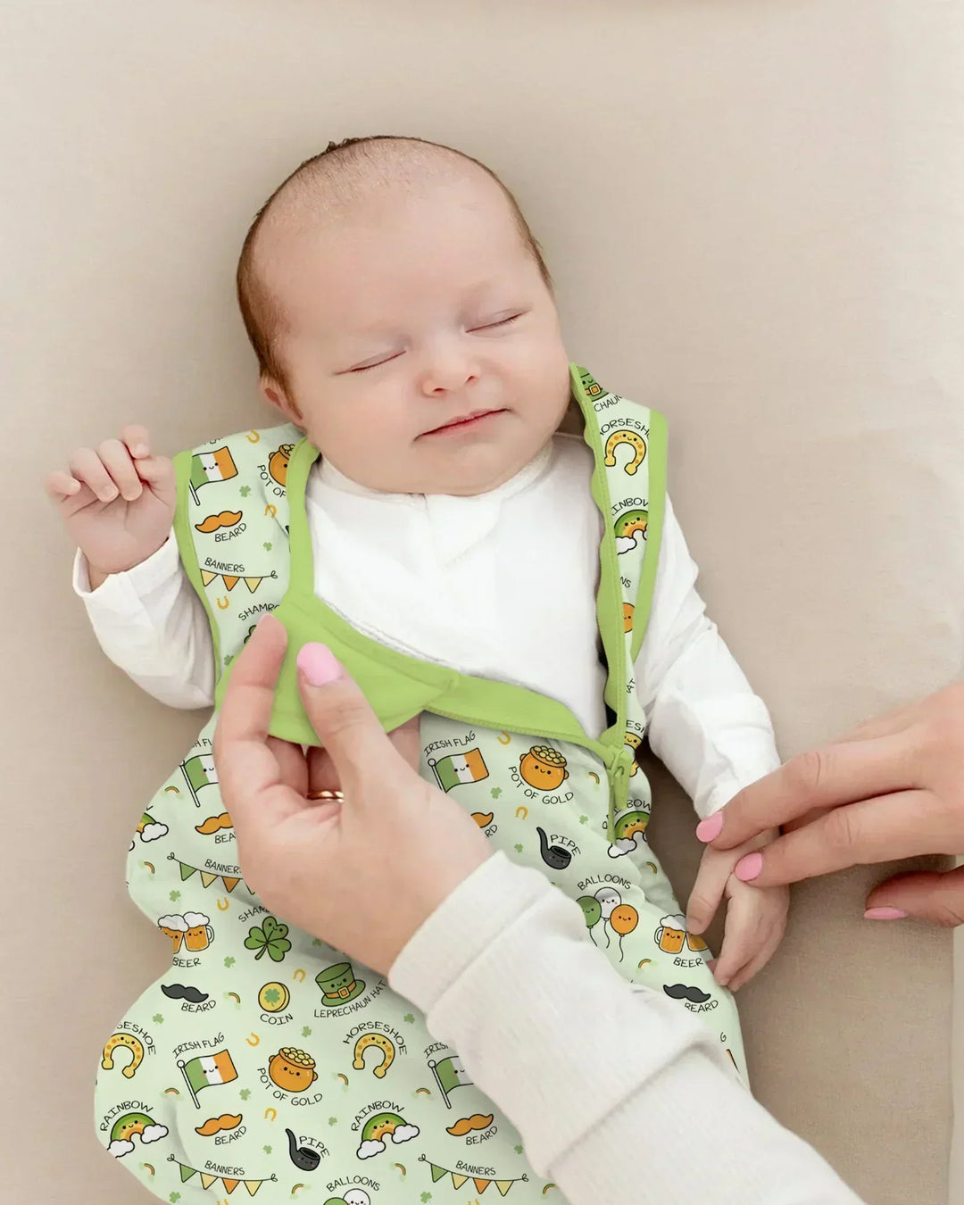 Kawaii St Patrick's Day Bamboo Sleep Bag