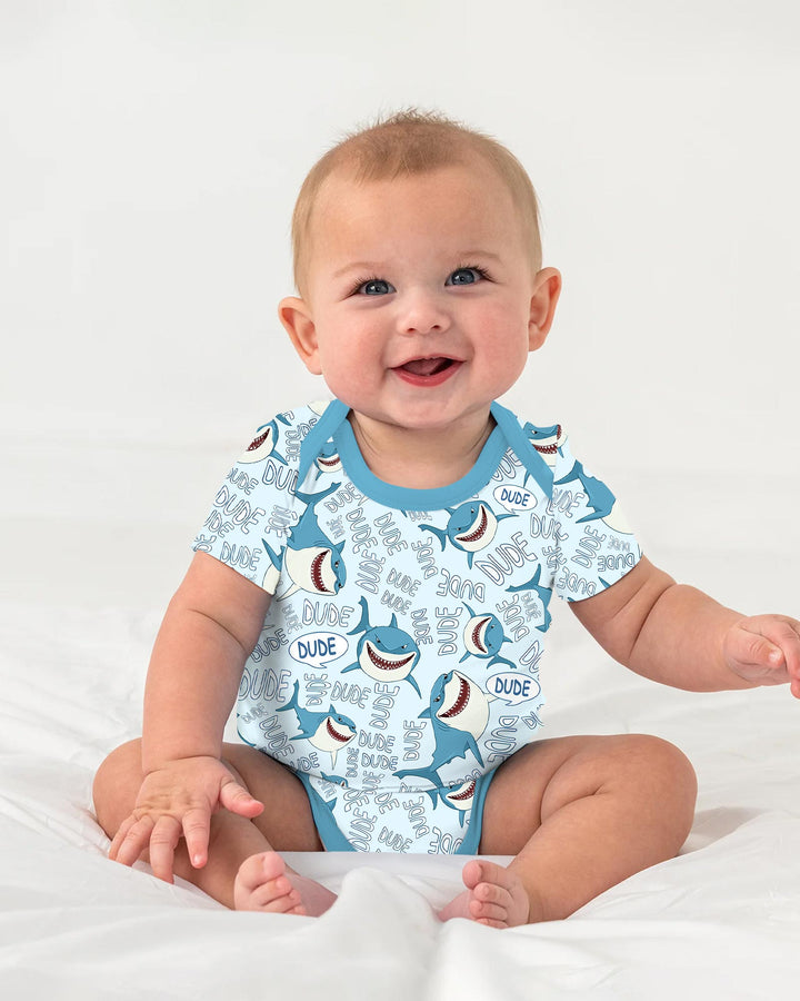 Dude Shark Bamboo Bodysuit