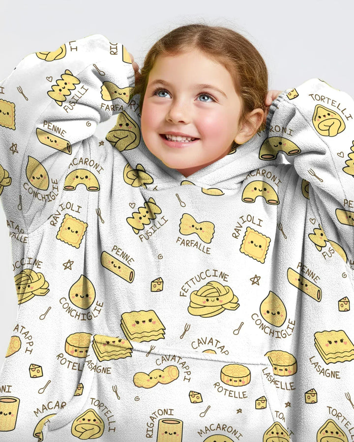 Kawaii Pasta Wearable Bamboo Blanket Hoodie