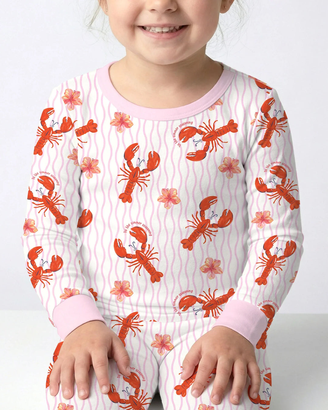 Crawfish Pinch Bamboo Two Piece Long Sleeve Pajama Set