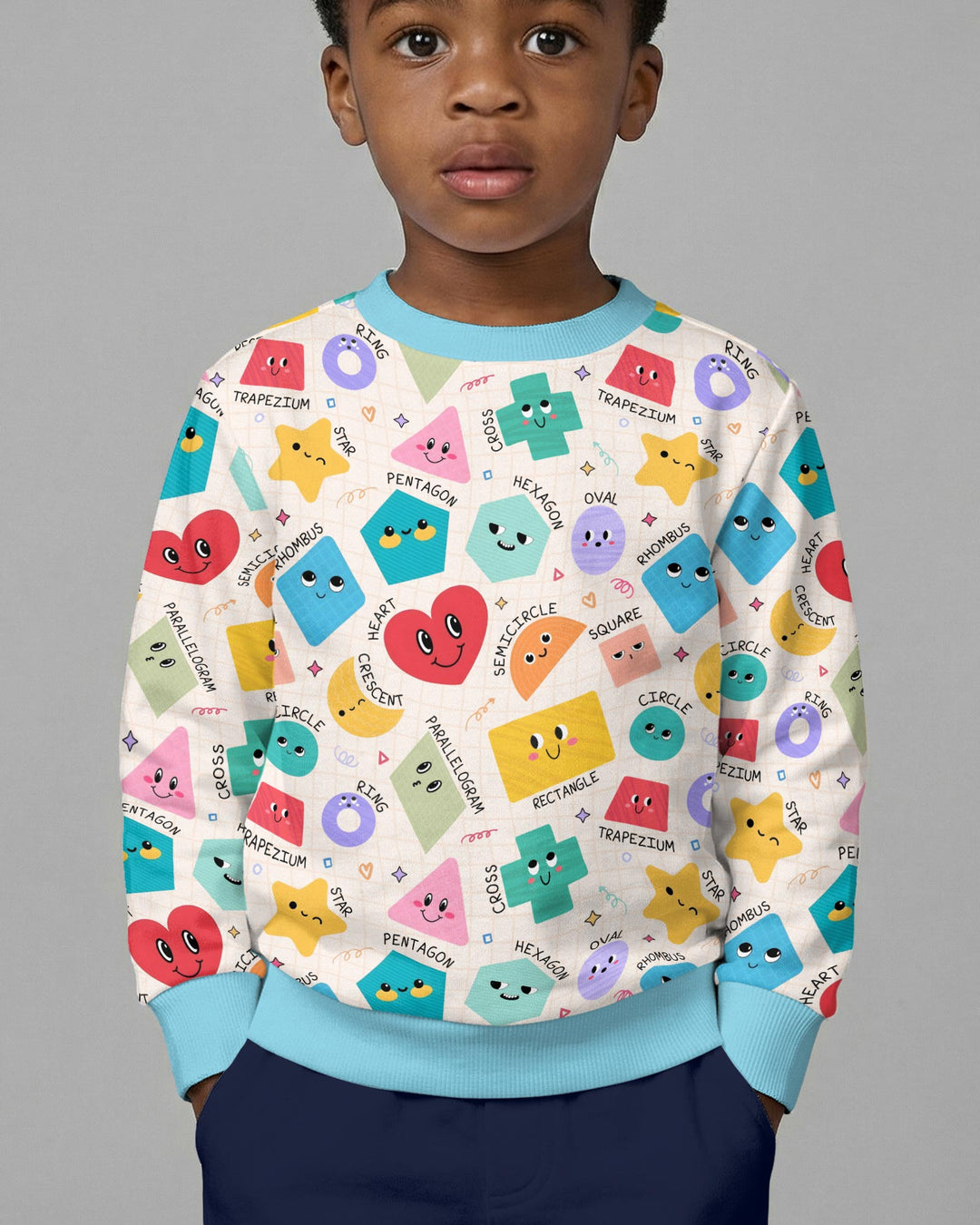 Happy Shape Squad Family Matching Bamboo Crewneck Sweatshirt