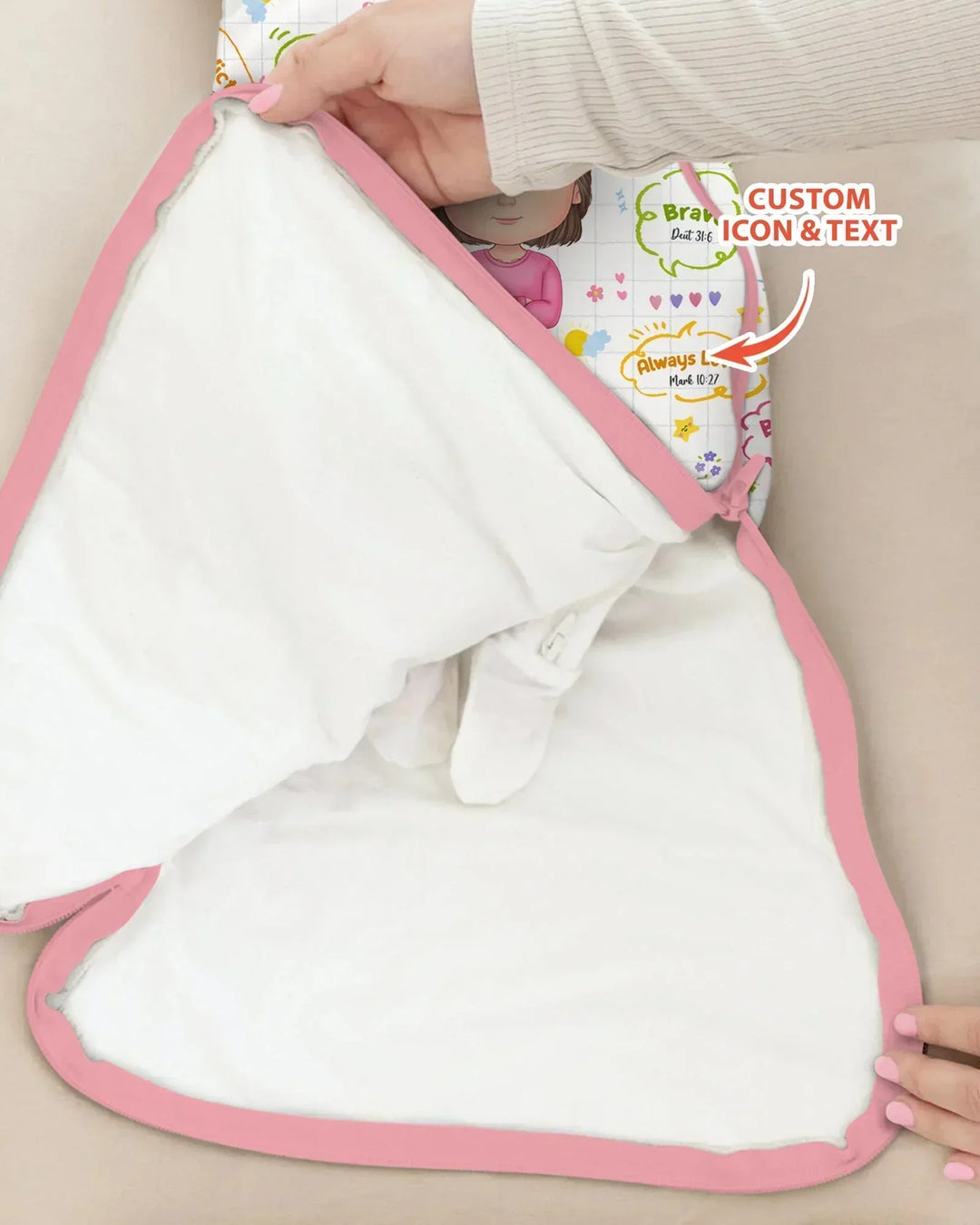 Personalized God Says I Am- Baby Girl Bamboo Sleep Bag