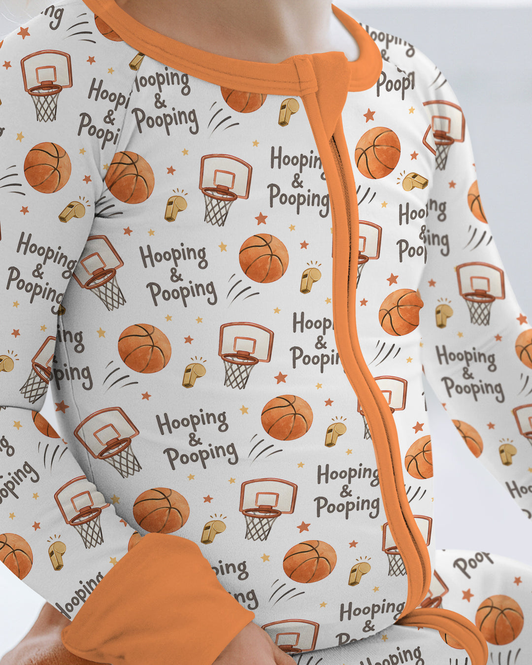 Funny Basketball Hooping & Pooping Bamboo Convertible Zippy