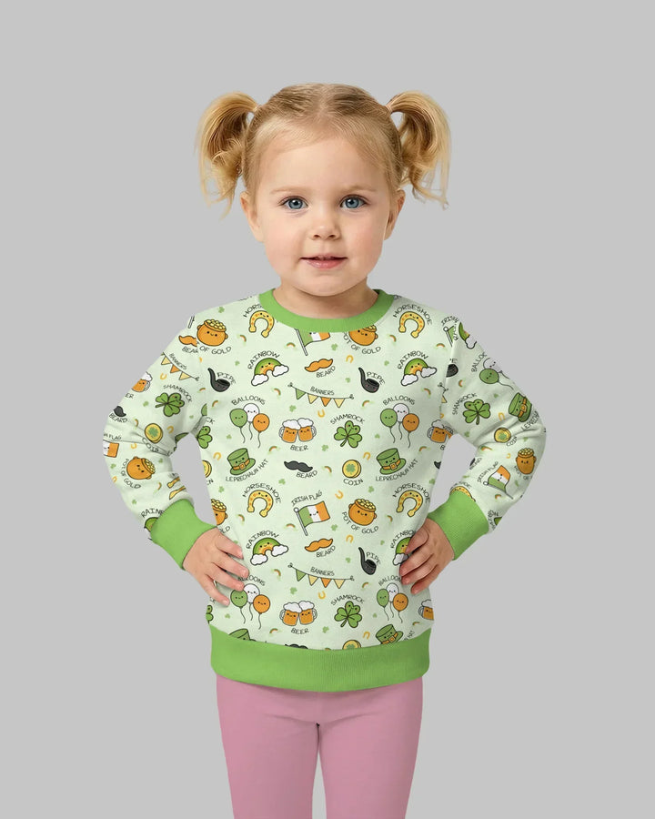 Kawaii St Patrick's Day Bamboo Crewneck Sweatshirt