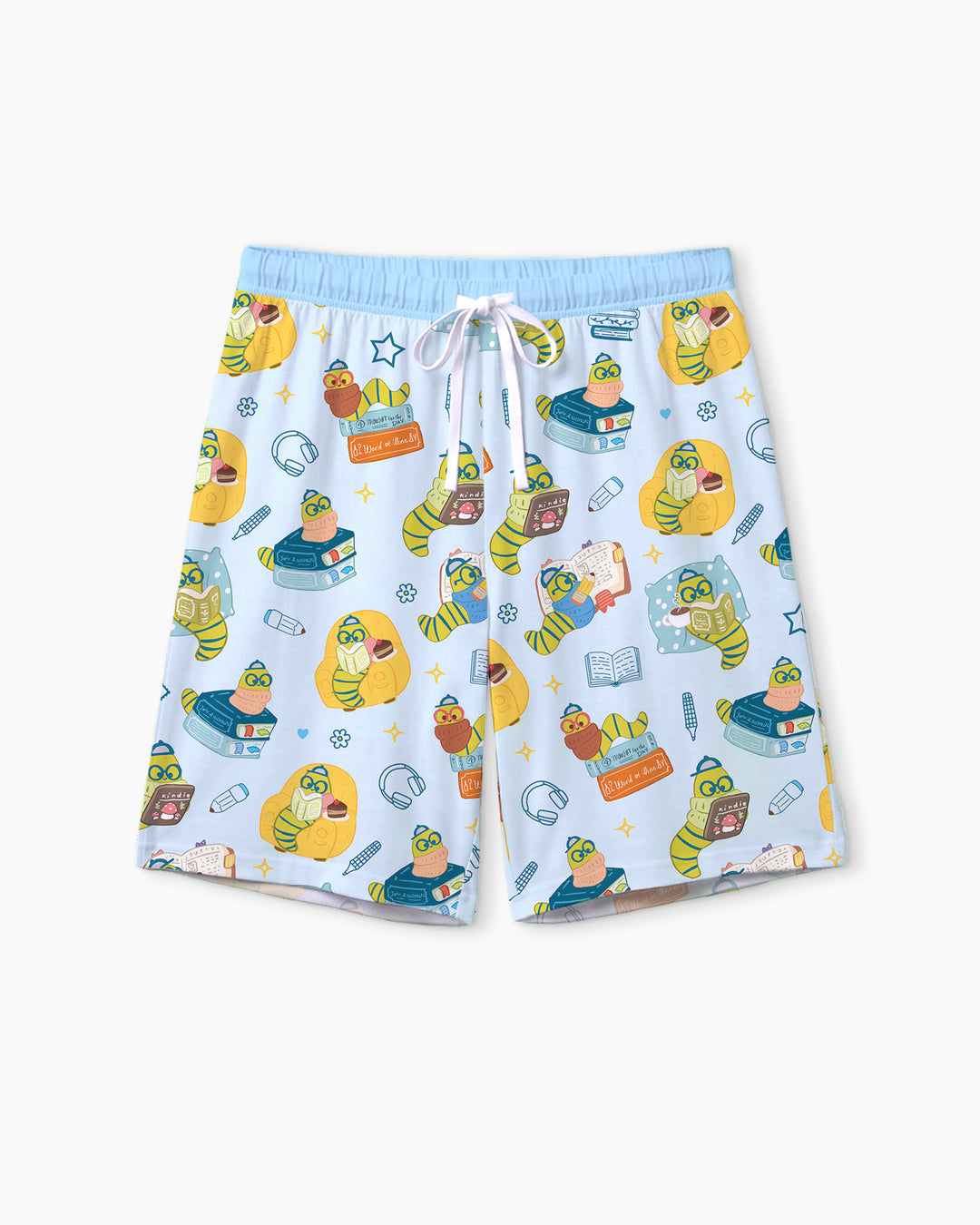 Little Book Worm Family Matching Bamboo Men Short Sleeve Short Pajama Set