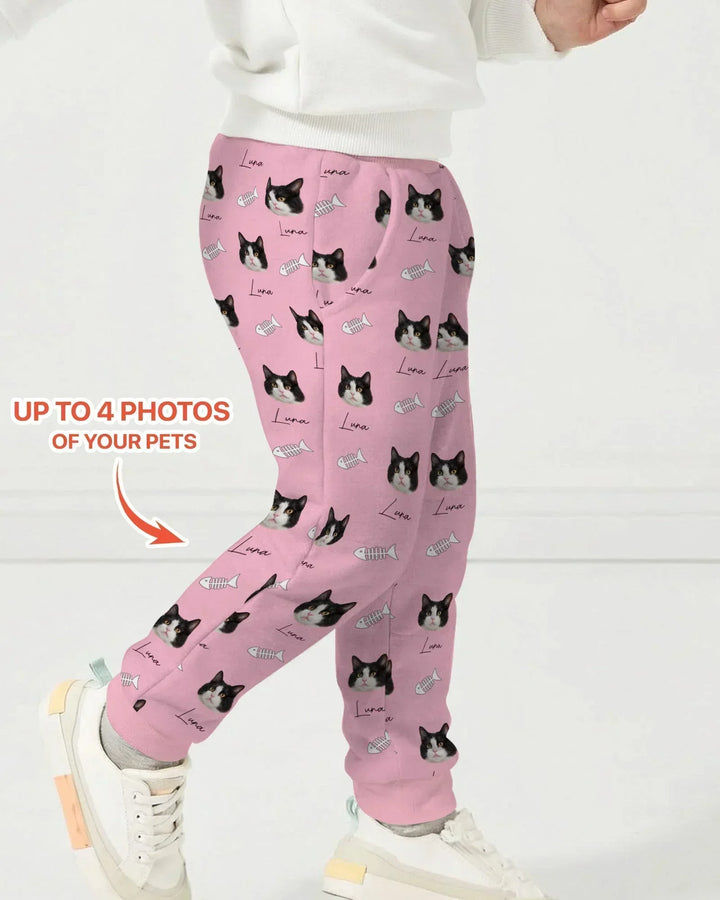 Custom Name and Pet Photos Bamboo Jogger