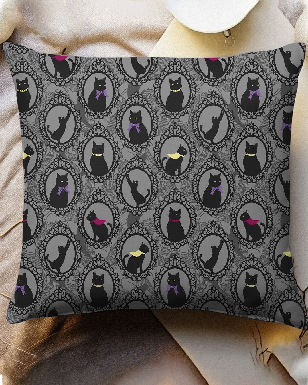 Midnight Cat Parade Bamboo Pillow Case