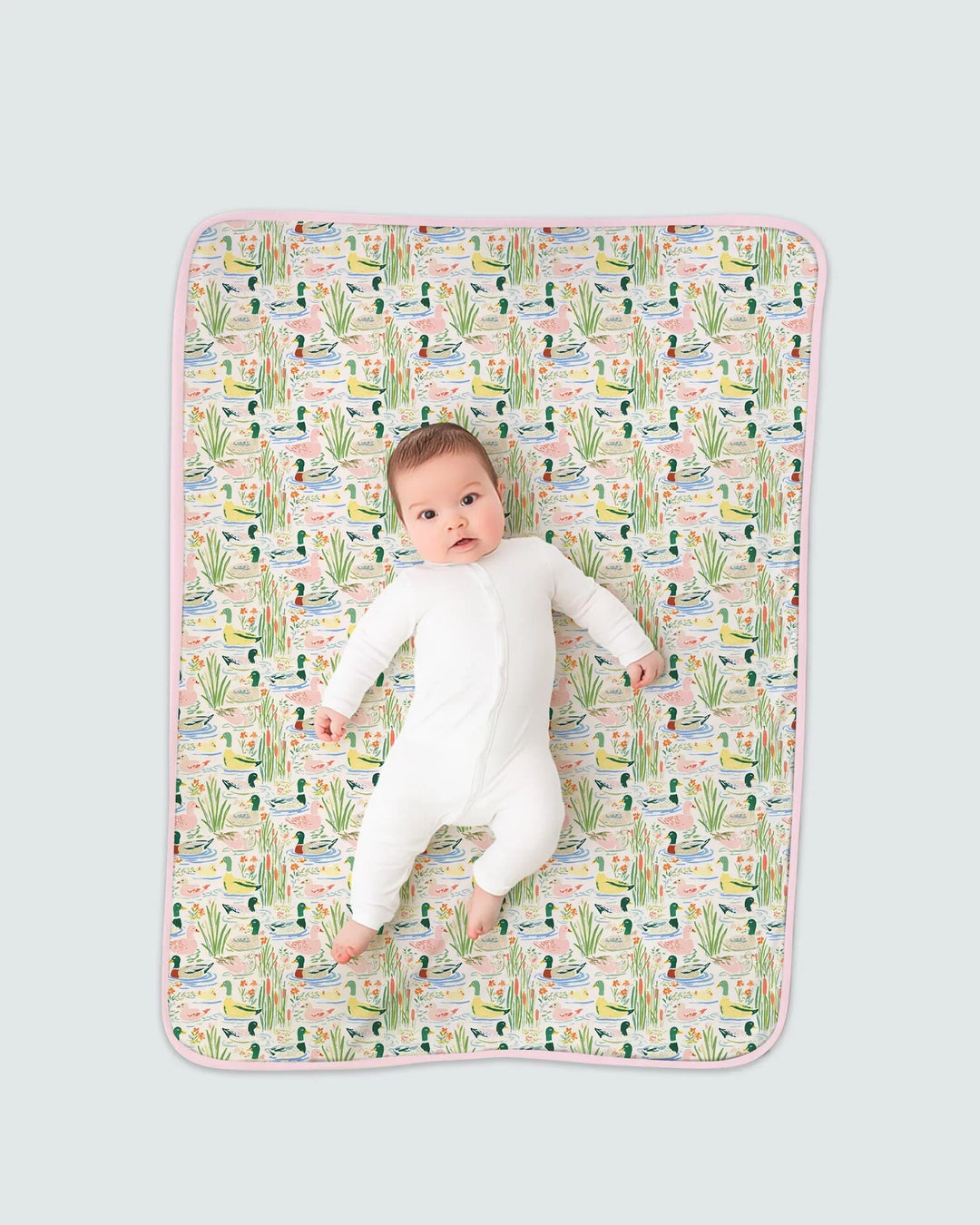 Whimsical Mallard Duck Bamboo Blanket
