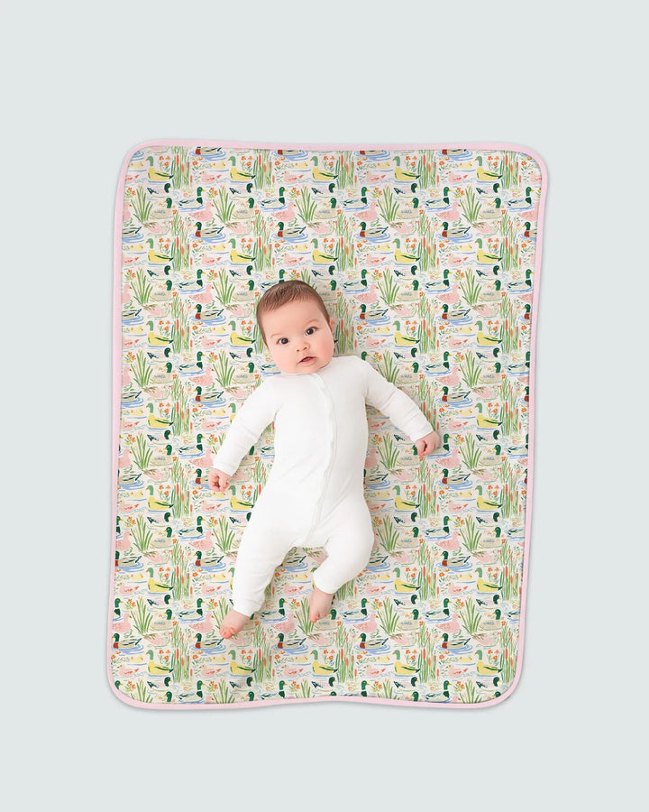 Whimsical Mallard Duck Bamboo Blanket