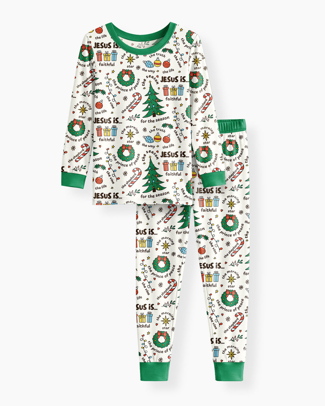 Christmas Jesus Is... Bamboo Two Piece Long Sleeve Pajama Set