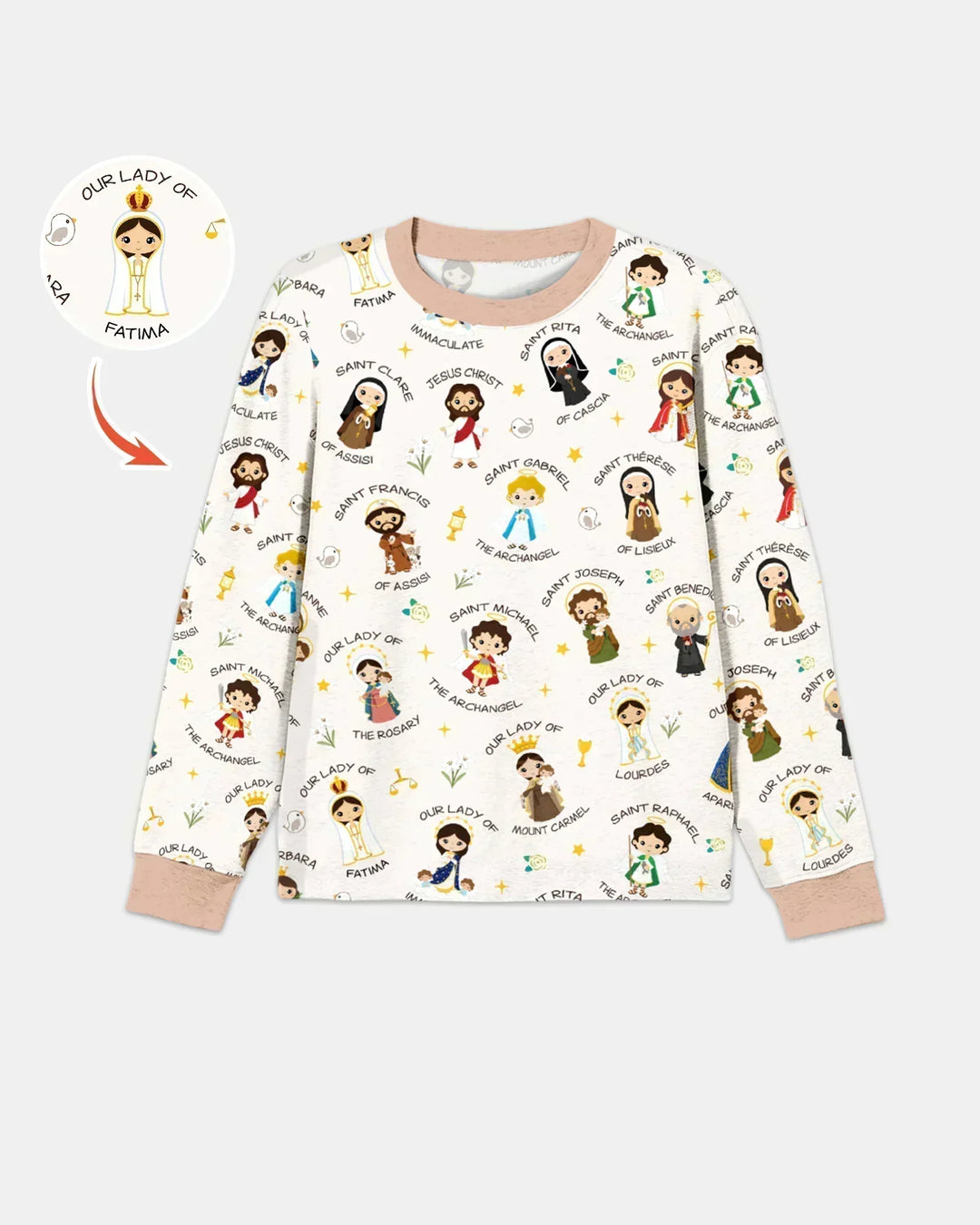 Pray For Us Family Matching Bamboo Men's Pajama Set