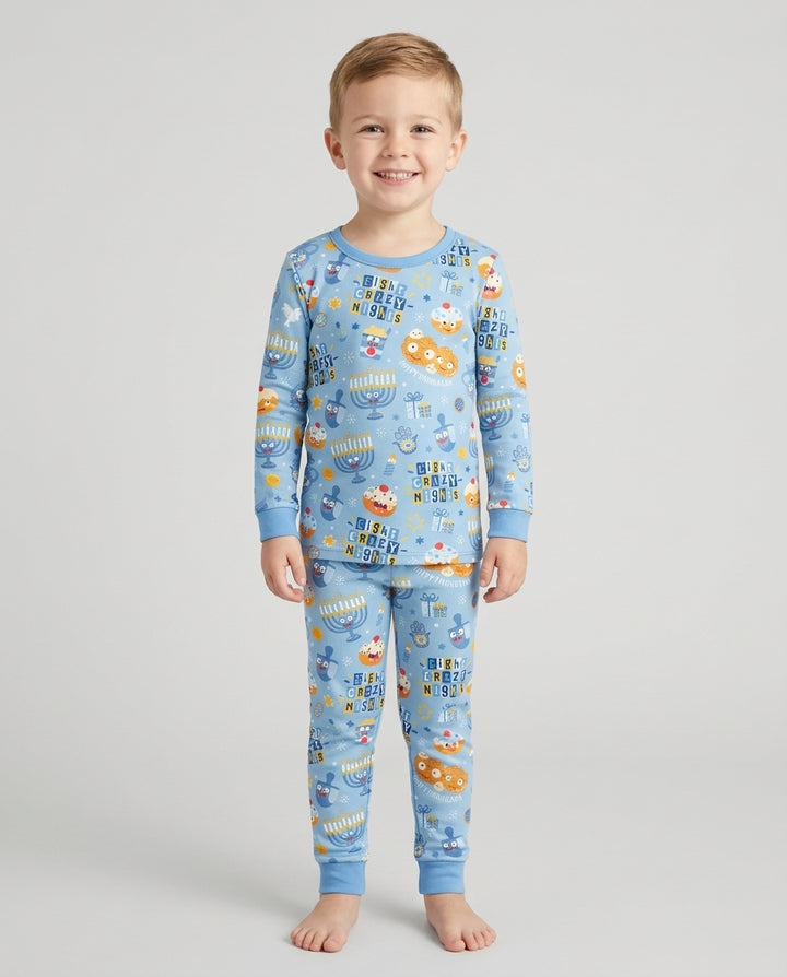 Eight Crazy Nights Bamboo Two Piece Long Sleeve Pajama Set