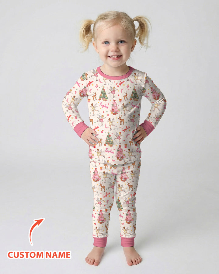 Christmas Checkered Bamboo Two Piece Long Sleeve Pajama Set