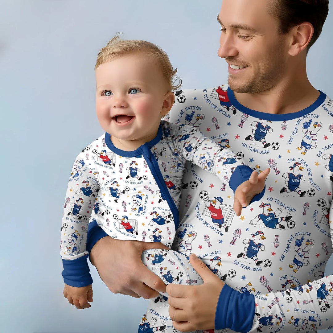 USA Soccer Goose Family Matching Bamboo Convertible Zippy