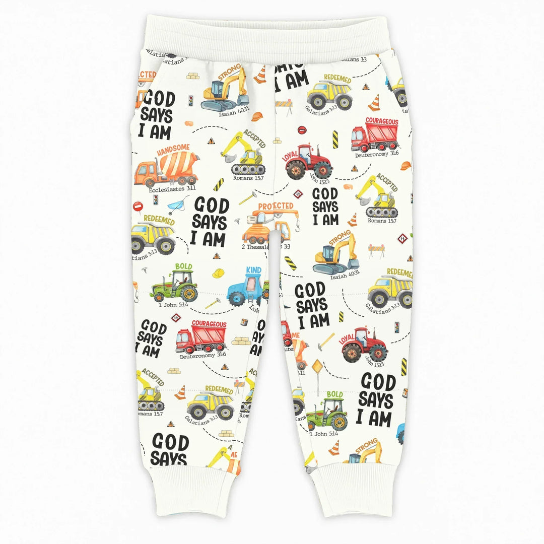 God Says I Am Boy Bamboo Jogger