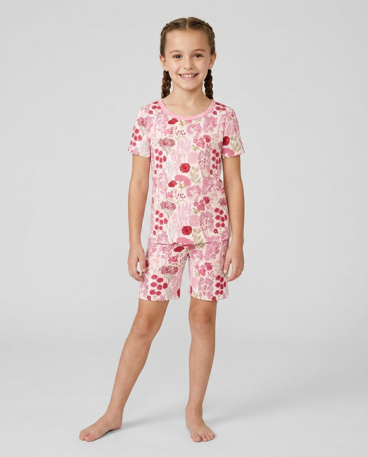 Template Bamboo Two Piece Short Sleeve Shorts Pyjamas Set