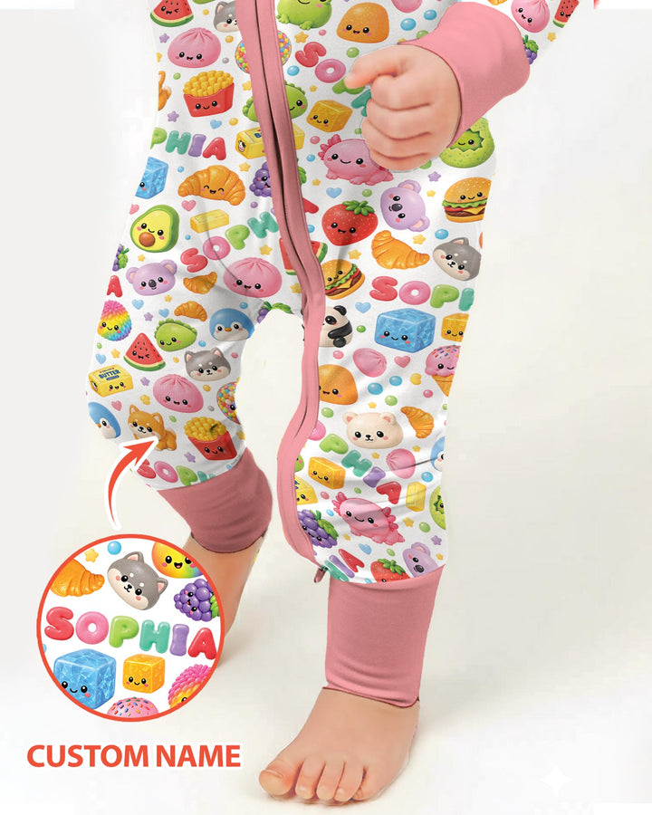 Just A Girl Who Loves Squishies Custom Name Bamboo Convertible Zippy