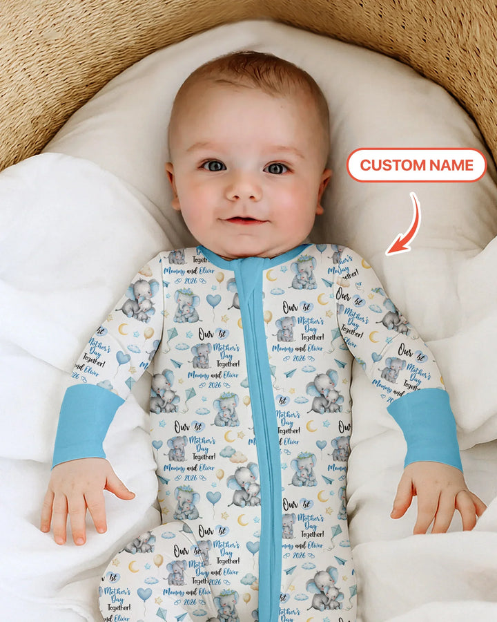 Personalized Our 1st Mother's Day Together Bamboo Convertible Zippy