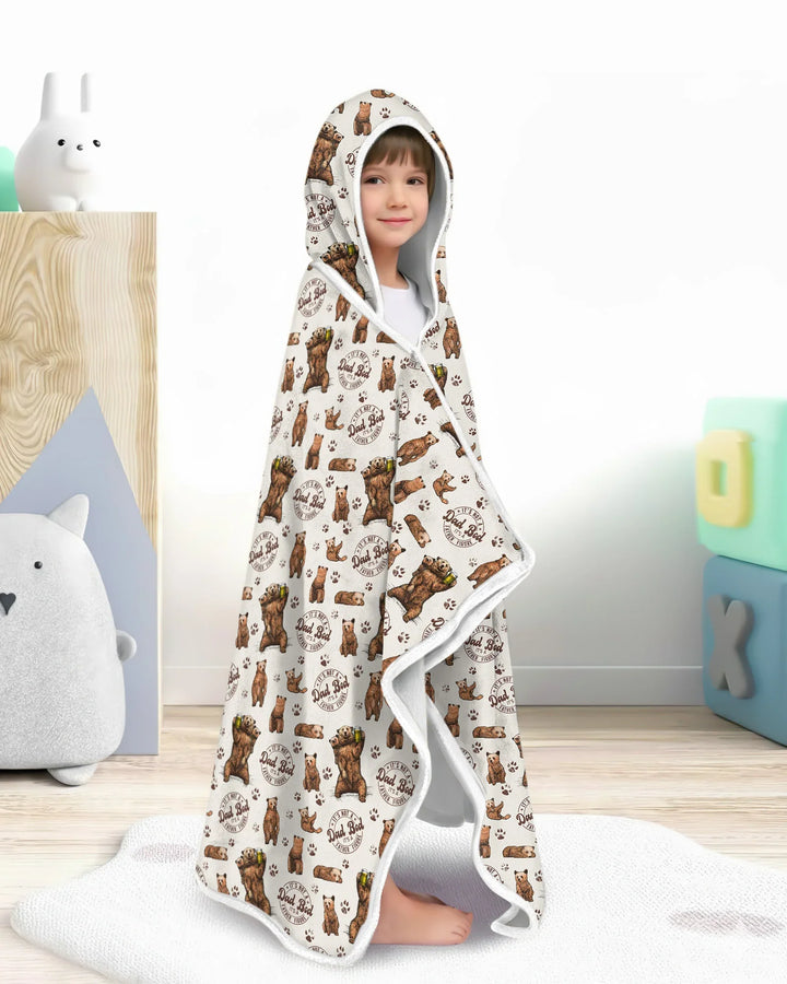 Daddy Bear It's Not A Dad Bod Bamboo Wearable Hooded Blanket