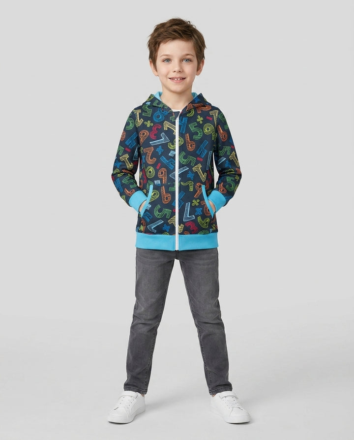 Math Doodles Bamboo Zip Hoodie