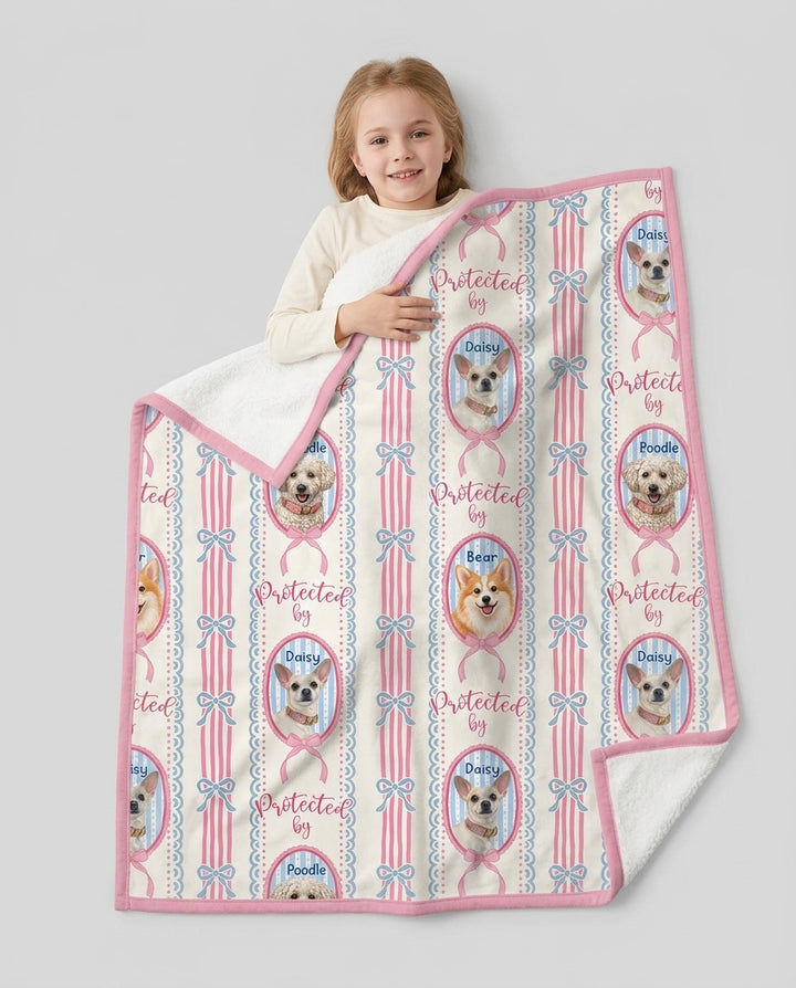 Custom Coquette Pet Photo Little Protector Bamboo Blanket