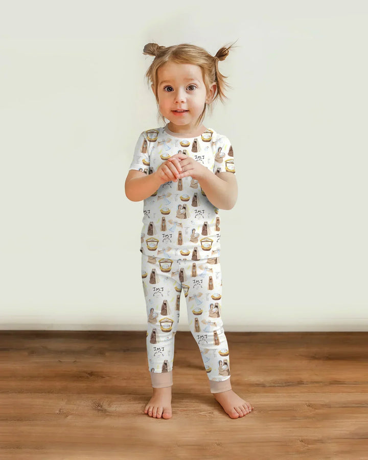 Holy Family Bamboo Two Piece Short Sleeve Pajama Set