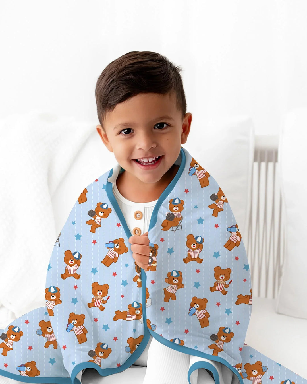 Born To Play Baseball Bamboo Blanket