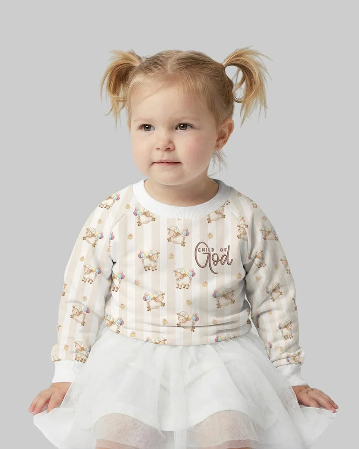 Child Of God Embroidered Baby Bamboo Crewneck Sweatshirt