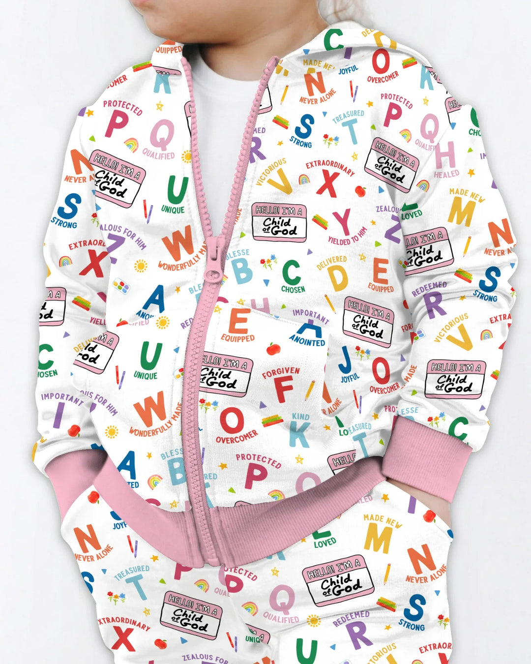 I'm A Child Of God ABCs Bamboo Zip Hoodie
