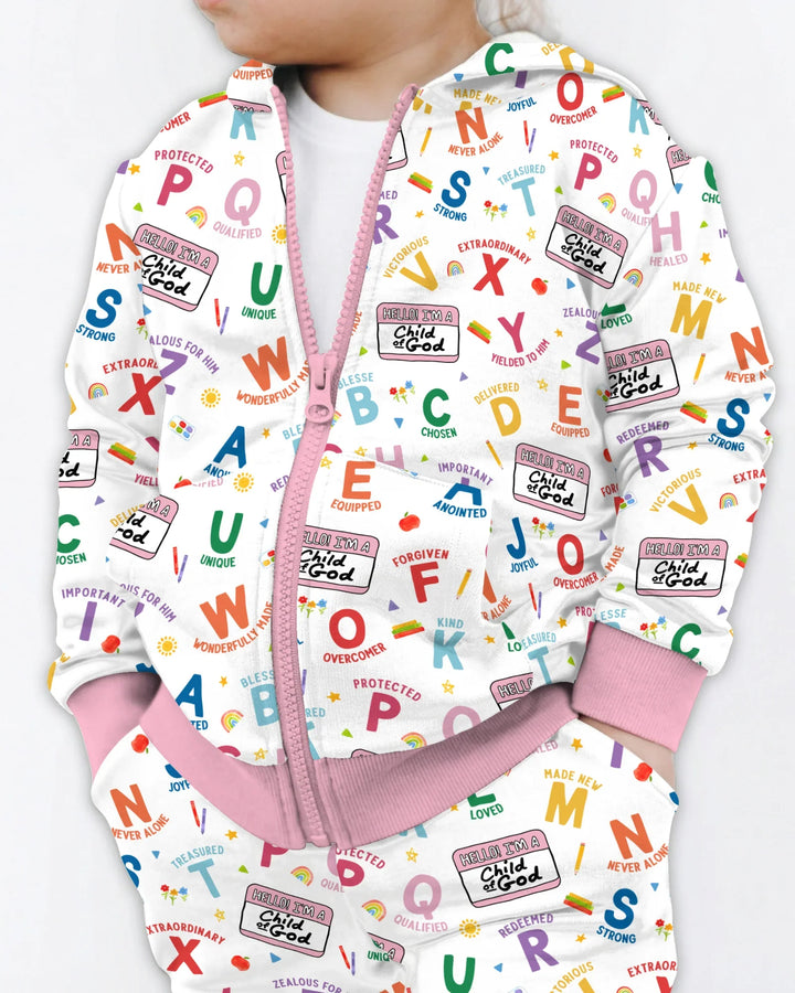 I'm A Child Of God ABCs Bamboo Zip Hoodie