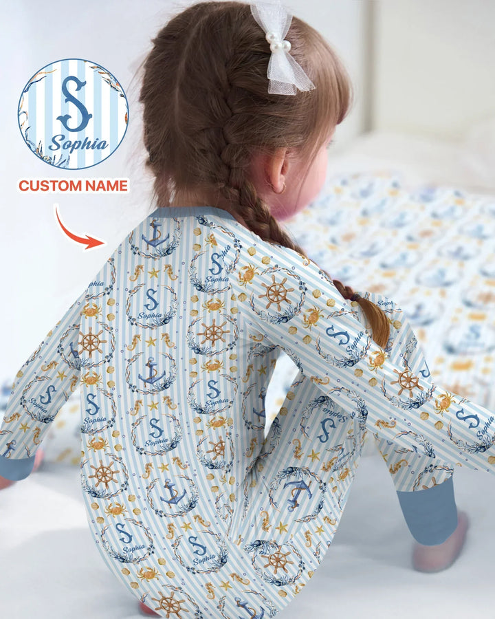 Bon Voyage Custom Name Bamboo Convertible Zippy