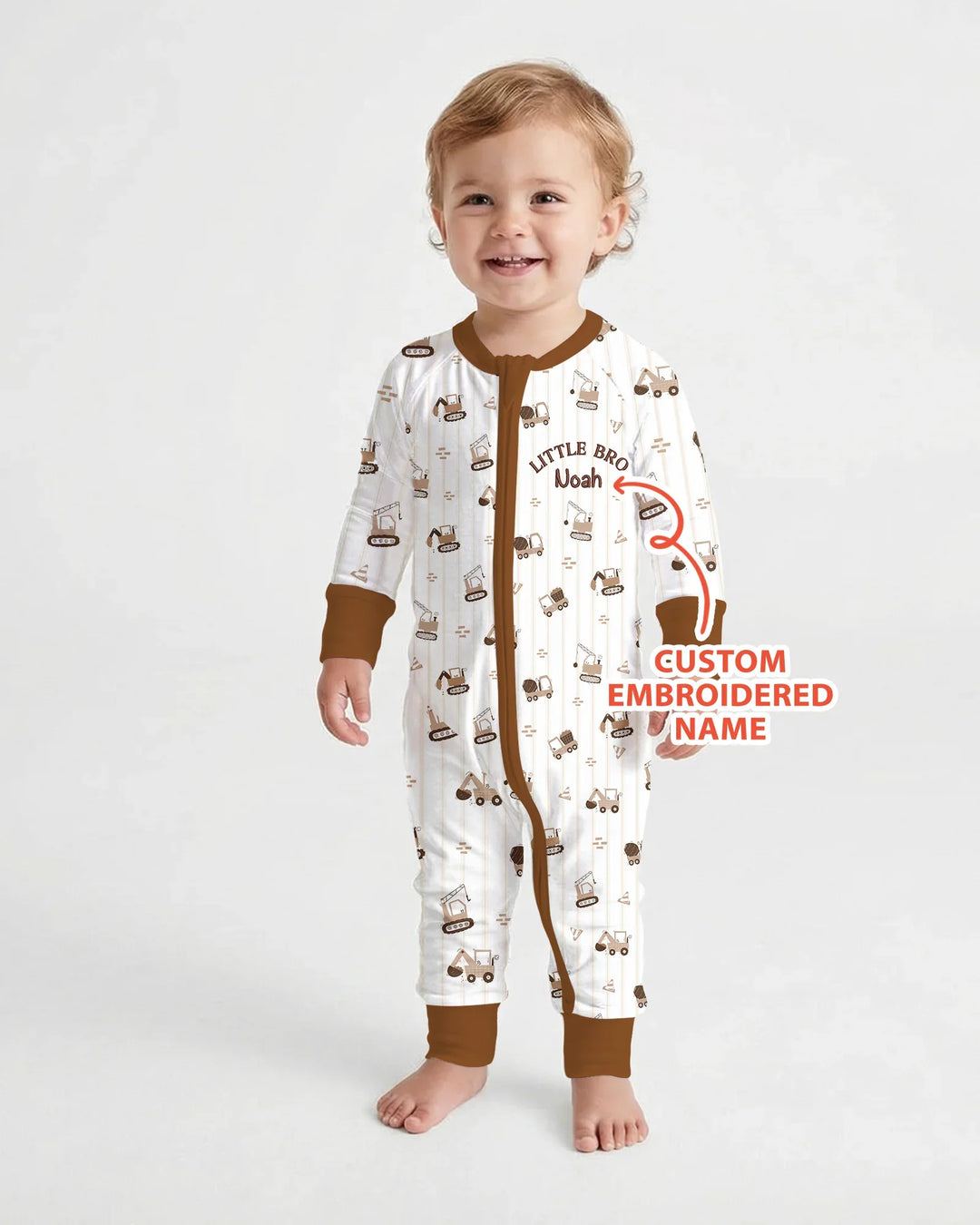 Custom Embroidered Name Constructor Little Bro Bamboo Convertible Zippy