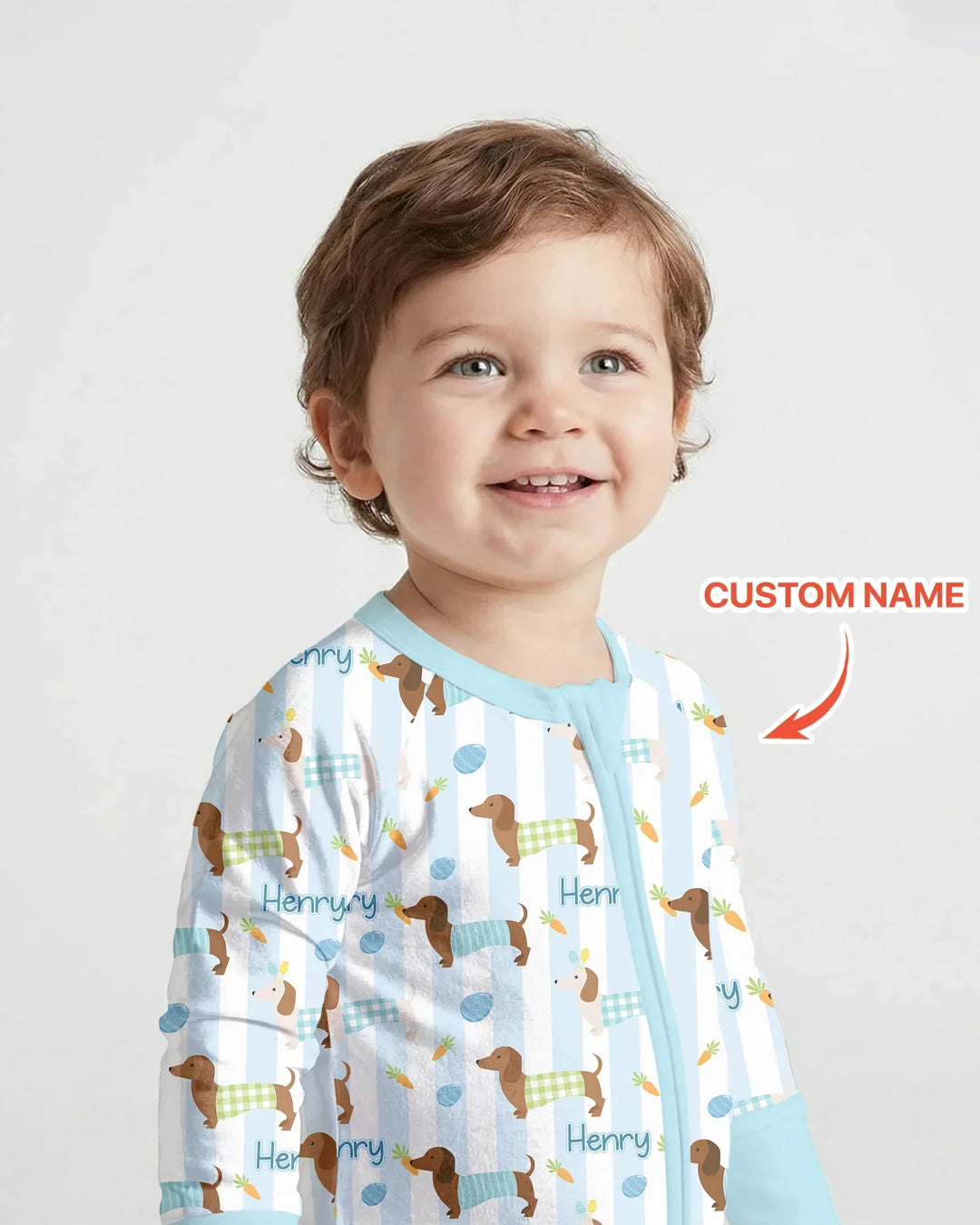 Custom Name Easter Dachshunds Family Matching Bamboo Convertible Zippy