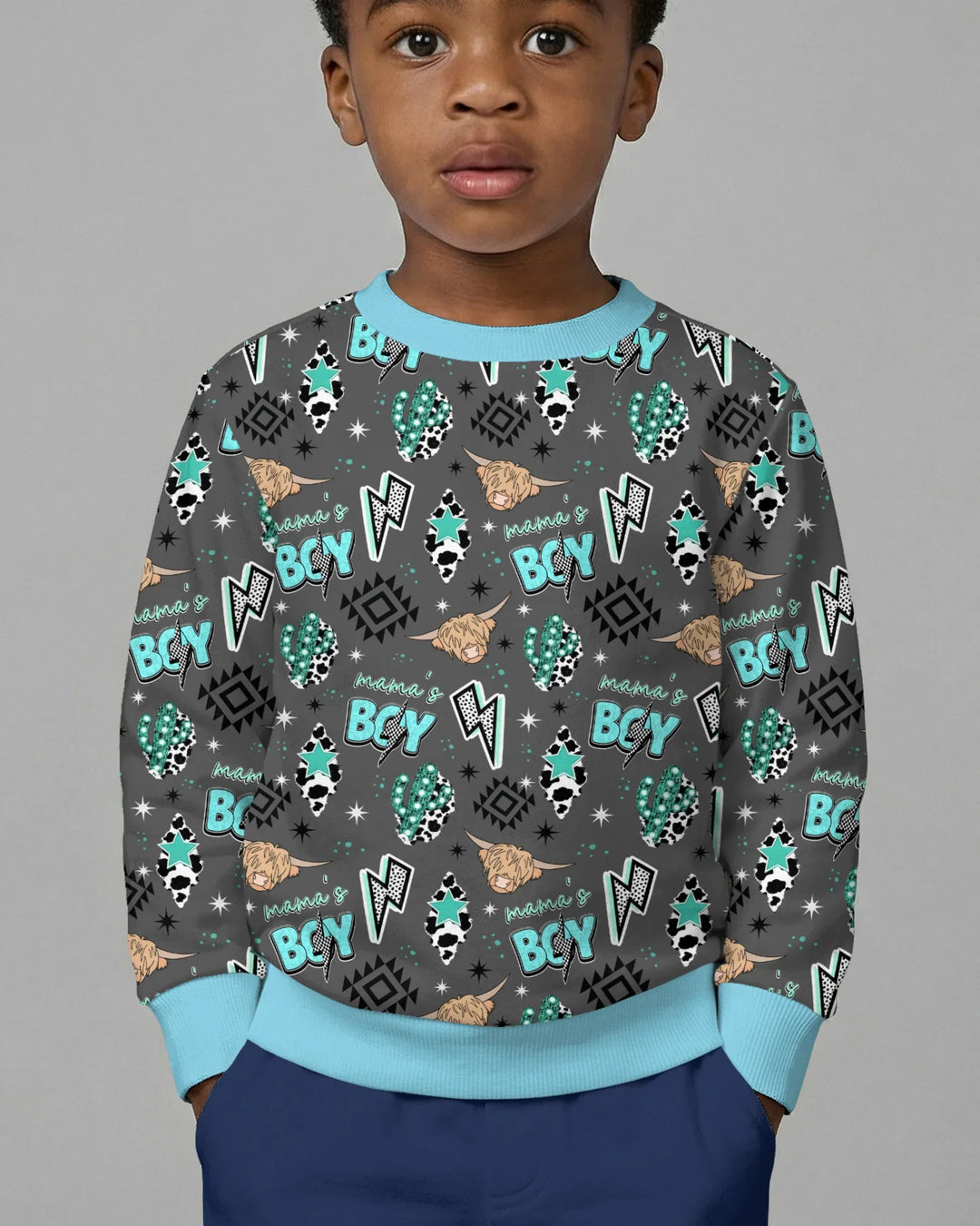 Western Mama & Me Matching Bamboo Crewneck Sweatshirt